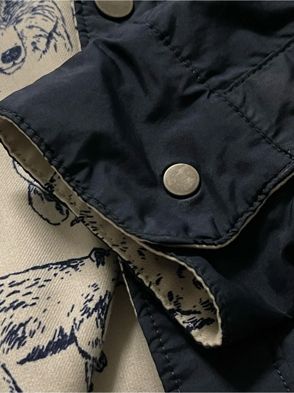 The North Face Boy’s 14/16-L Navy Button-Front Lightweight Jacket